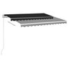 vidaXL Copertină retractabilă manual cu LED, antracit, 350x250 cm