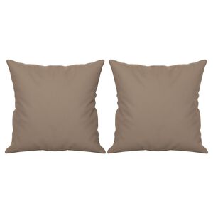 vidaXL Perne decorative, 2 buc., gri taupe, 40x40 cm, microfibră