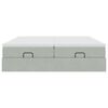 vidaXL Cadru de pat otoman cu saltele Gri deschis 160x200cm catifea