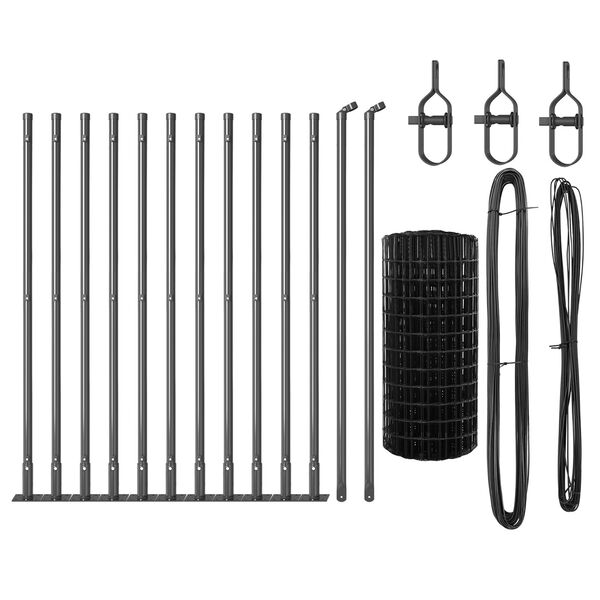 vidaXL Gard cu St&acirc;lp Gri 0,4 x 25 m Oțel și PVC