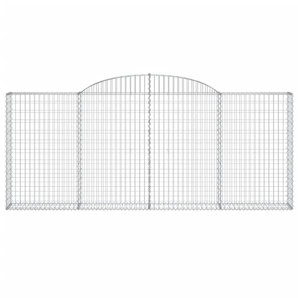 vidaXL Coșuri gabion arcuite 5 buc, 300x30x120/140 cm, fier galvanizat