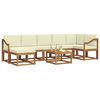 vidaXL Set de canapele de exterior cu pernă 8 pcs Natural și Crem