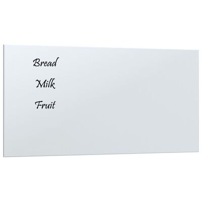 vidaXL Tablă magnetică de perete, alb, 40x20 cm, sticlă securizată