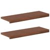 vidaXL Trepte 2 buc. 70 x 25 x 2 cm Maro &icirc;nchis Lemn de stejar masiv