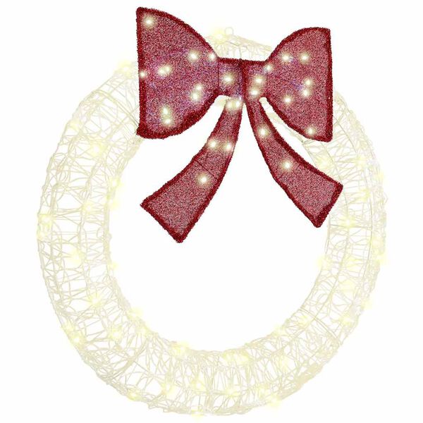 vidaXL Coroană cu 80 LED Alb cald 92 x 92 x 9,5 cm Acril