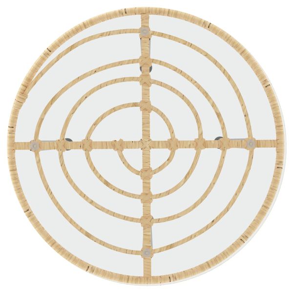 vidaXL Masă de bucătărie, Ø55 cm , sticlă securizată și oțel