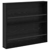 vidaXL Raft pentru reviste Stejar Negru 80 x 12 x 70 cm Lemn prelucrat