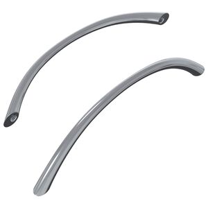 vidaXL M&acirc;nere 2 buc. Argintiu 107 x 3.6 x 23 mm Oţel inoxidabil