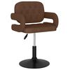 vidaXL Scaune de bucătărie pivotante, 4 buc., maro, material textil