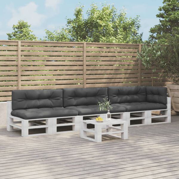 vidaXL Perne de paleți, 7 buc., antracit, material textil