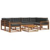 vidaXL Set de canapele de exterior 7 buc. Natural și Antracit