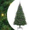 vidaXL Brad de Crăciun artificial Verde 210 cm PVC și Oțel și Plastic