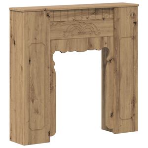 vidaXL Cadru pentru șemineu Stejar Artizanal 93 x 20 x 89 cm