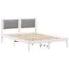 vidaXL Cadru de pat Gri deschis 135 x 190 cm Lemn de pin masiv