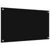 vidaXL Spate de bucătărie 2 pcs Negru 90 x 50 cm sticlă securizată