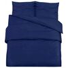 vidaXL Set cu husă de pilotă, bleumarin, 155x220 cm, microfibră