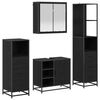 vidaXL Set de mobilier pentru baie 4 buc. Stejar Negru 65 x 33 x 60 cm