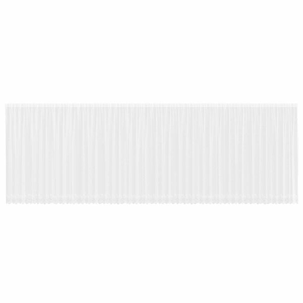 vidaXL Cortină din Dantelă cu perdele Alb 240 x 1200 cm Poliester