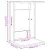 vidaXL Masă laterală Stejar Artizanal 40 x 38 x 62,5 cm Lemn compozit