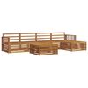 vidaXL Set de canapele de exterior 6 buc. natural Lemn Solid de Acacia