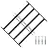 vidaXL Grilă Fereastră 75.5 x 60 cm Oțel vopsit electrostatic Negru