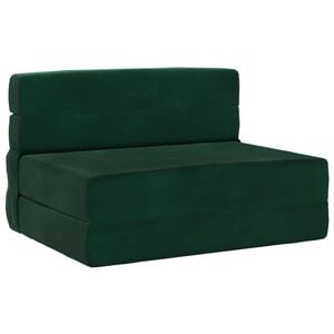 vidaXL Canapea Pat Pliabilă Verde &icirc;nchis 70 x 72 x 60 cm Țesătură