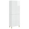 vidaXL Set de Dulapuri 2 pcs Alb foarte lucios 66 x 34,5 x 90 cm