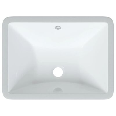 vidaXL Chiuvetă de baie albă 47,5x35x19,5 cm, dreptunghiular, ceramică