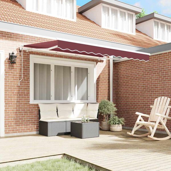 vidaXL Cortina Retractabilă Burgundy 300 x 200 cm țesătură