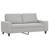 vidaXL Canapea cu 2 locuri, gri deschis, 140 cm, țesătură microfibră