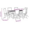 vidaXL Set mobilier de grădină, 7 piese, lemn masiv acacia/textilenă