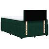 vidaXL Pat box spring cu saltea, verde &icirc;nchis, 120x200 cm, catifea