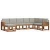 vidaXL Set de canapele de exterior 8 buc. Gri natural și deschis