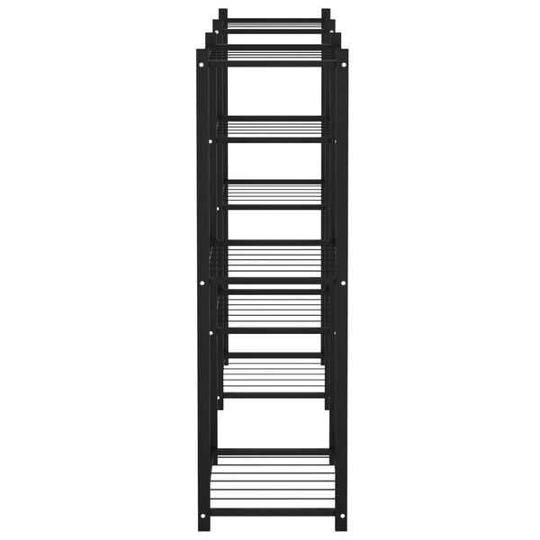 vidaXL Suport pentru flori, 83x25x80 cm, negru, fier