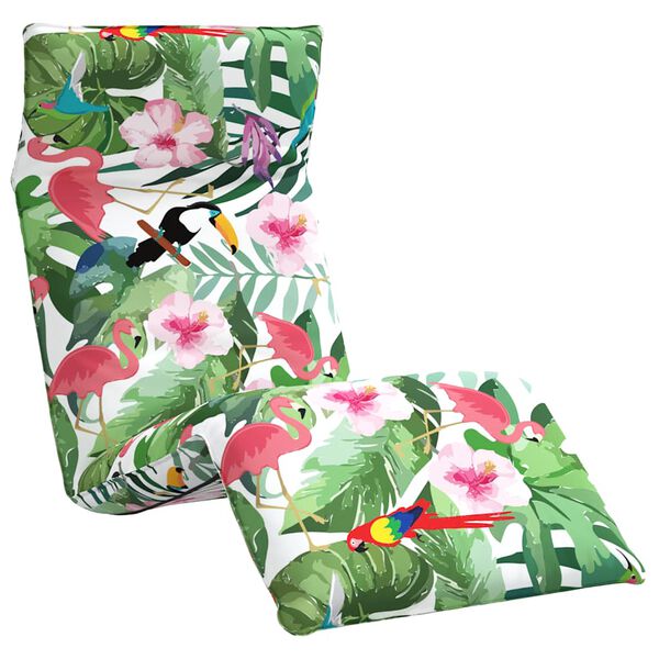 vidaXL Șezlong pliabil, multicolor, 175x54x8,5 cm, țesătură Oxford