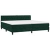 vidaXL Pat box spring cu saltea, verde &icirc;nchis, 200x200 cm, catifea