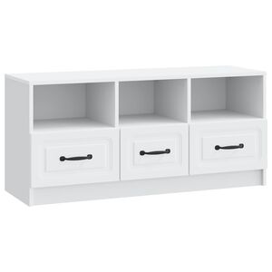vidaXL Cabinet TV cu sertar Alb 102 x 34,5 x 47 cm Lemn prelucrat
