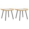 vidaXL Scaun de grădină cu pernă 2 pcs Natură 50 x 40 x 45cm Oțel