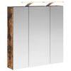 vidaXL Dulap cu oglindă pentru baie Stejar fumuriu 70 x 14,5 x 70 cm