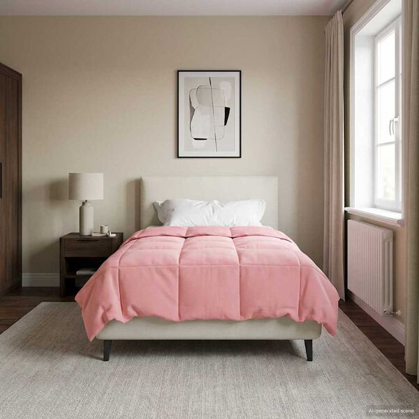 vidaXL Duvet complet pe tot parcursul anului Patos Roz 140 x 220 cm