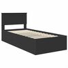 vidaXL Cadru de pat cu headboard Negru 100 x 200 cm Lemn compozit