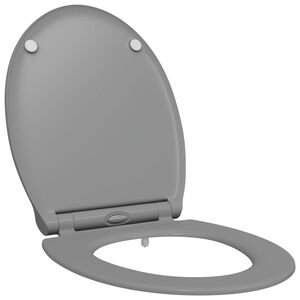 vidaXL Capacul de toaletă Gri 45,5 x 37,5 x 3,8 cm Duroplast