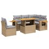 vidaXL Set canapele de grădină cu perne, 6 piese, bej, poliratan