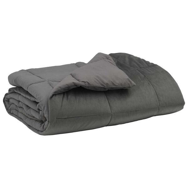 vidaXL Duvet complet pe tot parcursul anului Gri deschis 240 x 260 cm