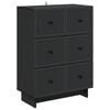 vidaXL Dulap cu sertare Negru 66 x 34,5 x 90 cm Lemn prelucrat