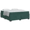 vidaXL Cadru de pat cu saltea Verde &icirc;nchis 180 x 200 cm țesătură
