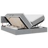 vidaXL Pat cu storage Gri deschis 200 x 200 cm Piele artificială