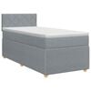 vidaXL Pat boxspring cu saltea Gri deschis 90 x 190 cm Țesătură