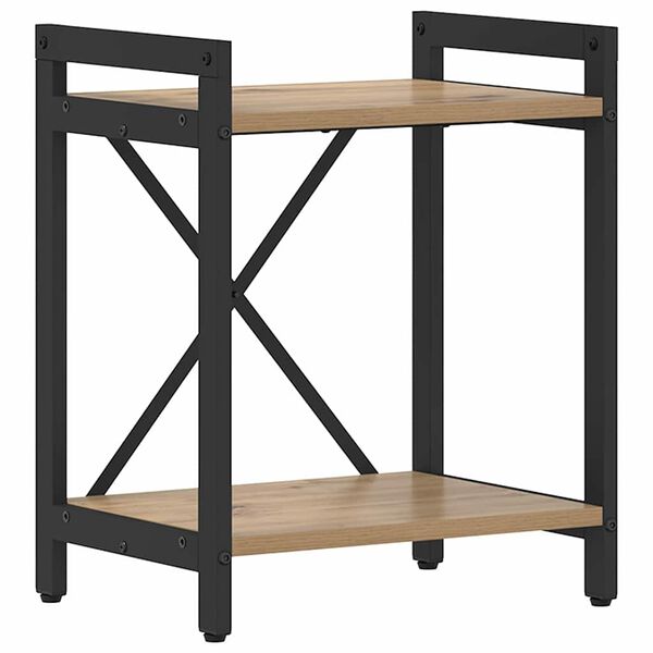 vidaXL Raft pentru cărți Stejar Artizanal 40 x 30 x 50 cm