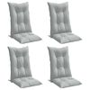 vidaXL Perne scaun cu spătar &icirc;nalt 4 buc. melanj gri 120x50x7cm textil